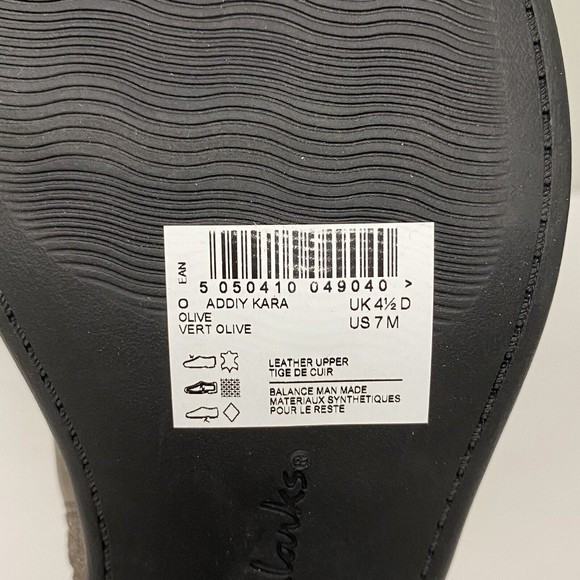 Clarks Collection Addiy Kara Olive Brown Ankle Boots Size 7 Leather Low Heel NEW - Picture 8 of 9